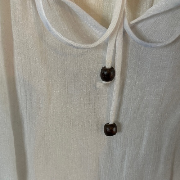 NAIF Flutter Sleeve White Mini Dress - Picture 2 of 5